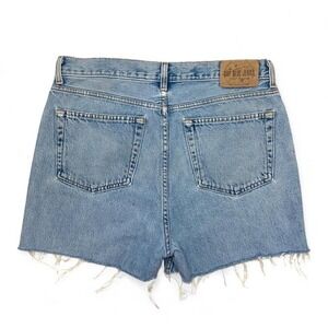 VTG Gap Shorts Womens L Blue Carpenter Denim Jean Workwear‎ Cotton Light 90s Y2K